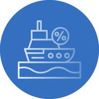 Discounted Cruise Ship Vector Icon Design