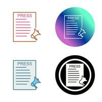 Unique Press Releases Vector Icon