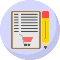 Shopping List Vector Icon Design