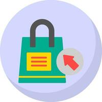 Shopping Bag with Arrow Vector Icon Design