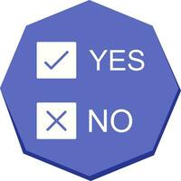 Yes No Option Vector Icon