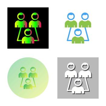 icono de vector de usuarios conectados