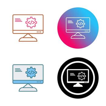 Unique Code Optimization Vector Icon