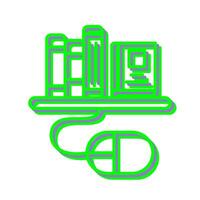 Digital Library Vector Icon
