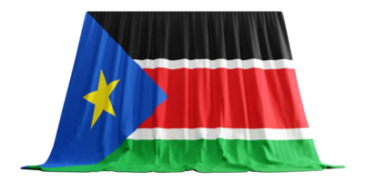 South Sudan Flag Curtain in 3D Rendering called Flag of South Sudan png