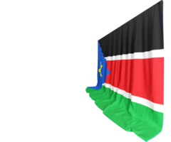 South Sudan Flag Curtain in 3D Rendering called Flag of South Sudan png