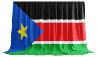 South Sudan Flag Curtain in 3D Rendering called Flag of South Sudan png