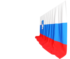 Slovenia Flag Curtain in 3D Rendering called Flag of Slovenia png