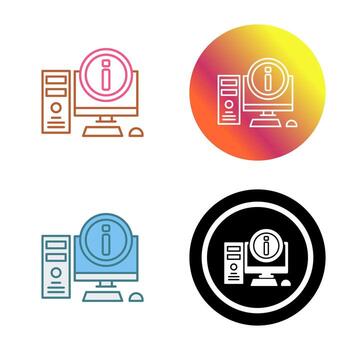 icono de vector de computadora