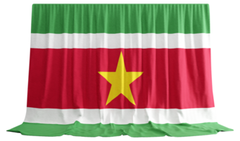 Suriname Flag Curtain in 3D Rendering called Flag of Suriname png