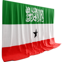 Somaliland Flag Curtain in 3D Rendering called Flag of Somaliland png