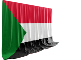 Sudan Flag Curtain in 3D Rendering called Flag of Sudan png