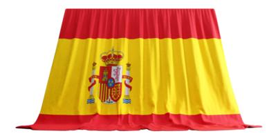 Spain Flag Curtain in 3D Rendering called Flag of Spain png