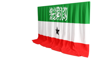 Somaliland Flag Curtain in 3D Rendering called Flag of Somaliland png