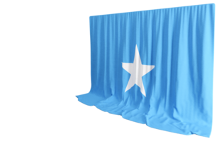 Somália bandeira cortina dentro 3d Renderização chamado bandeira do Somália png