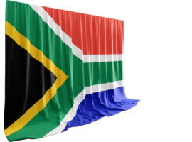 South Africa Flag Curtain in 3D Rendering called Flag of South Africa png