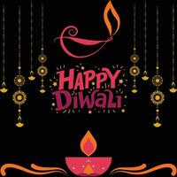 diseño feliz diwali vector