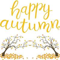 happy autumn design vector
