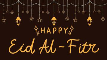 Happy Eid al-Fitr design vector