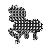 Javanese horse icon vector image illustration