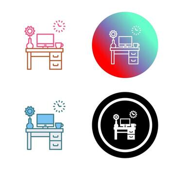icono de vector de mesa de trabajo