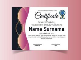 Free vector gradient elegant certificate template