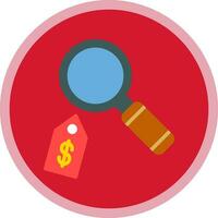 Price Magnifying Glass Vector Icon Design