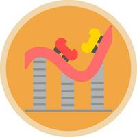 Shopping Roller Coaster Vector Icon Design