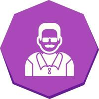 icono de vector de profesor masculino único