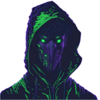 Scary guy wearing a hoodie PNG image transparent background ai generative.