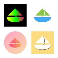 Small Yacht Vector Icon