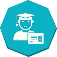 Unique Receiving Diploma Vector Icon