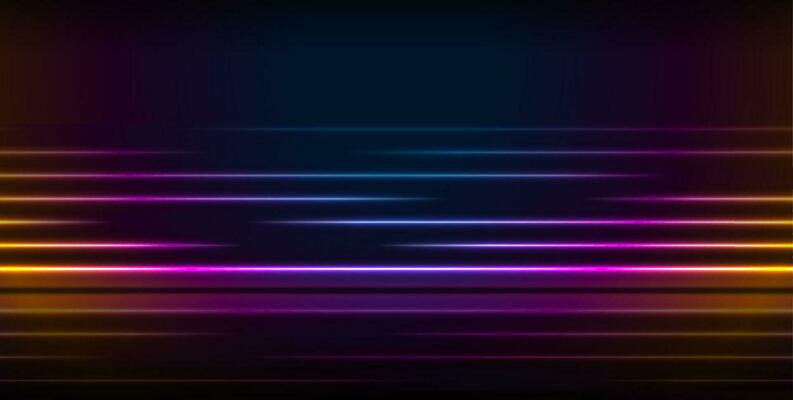 Colorful neon laser lines technology minimal background