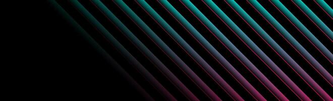 Neon blue and pink stripes abstract tech geometric background vector