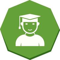 Unique Male Graduate Vector Icon