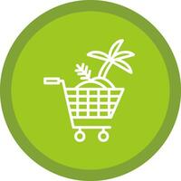 Shopping Cart Island Vector Icon Design