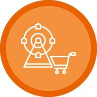 Shopping Ferris Wheel Vector Icon Design