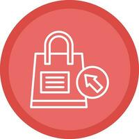 Shopping Bag with Arrow Vector Icon Design