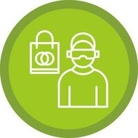 Shopping VR Headset Vector Icon Design