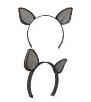 3D Rendering Bat Ears Halloween Headband Front And Frontside View png