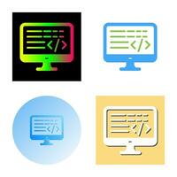 icono de vector de codificación