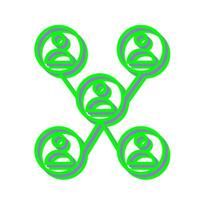 Unique Company Network Vector Icon