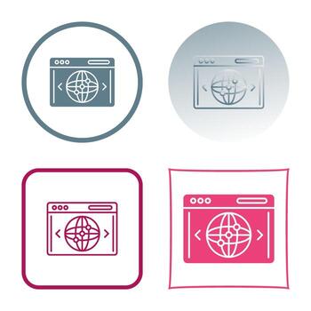 icono de vector de sitio web