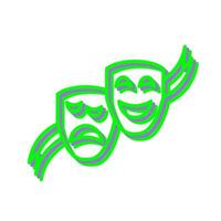 icono de vector de máscaras de teatro