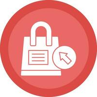 Shopping Bag with Arrow Vector Icon Design