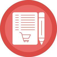 Shopping List Vector Icon Design