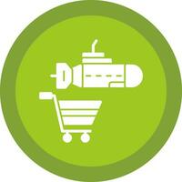 Shopping Submarine Vector Icon Design