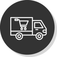 compras entrega camión vector icono diseño