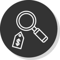 Price Magnifying Glass Vector Icon Design