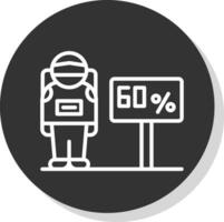 Discounted Astronaut Vector Icon Design